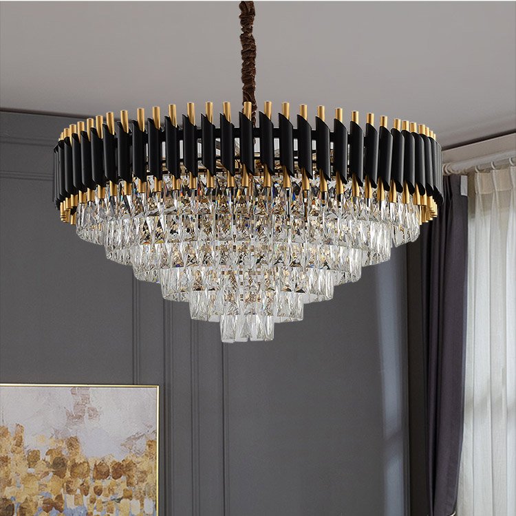 High Quality Nordic Luxury Hotel Decorative Modern Led Crystal Ceiling Pendant Light Chandelier Ceiling Light for Living Room