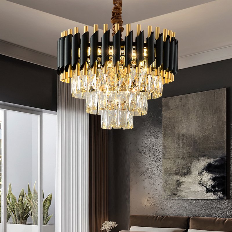 High Quality Nordic Luxury Hotel Decorative Modern Led Crystal Ceiling Pendant Light Chandelier Ceiling Light for Living Room