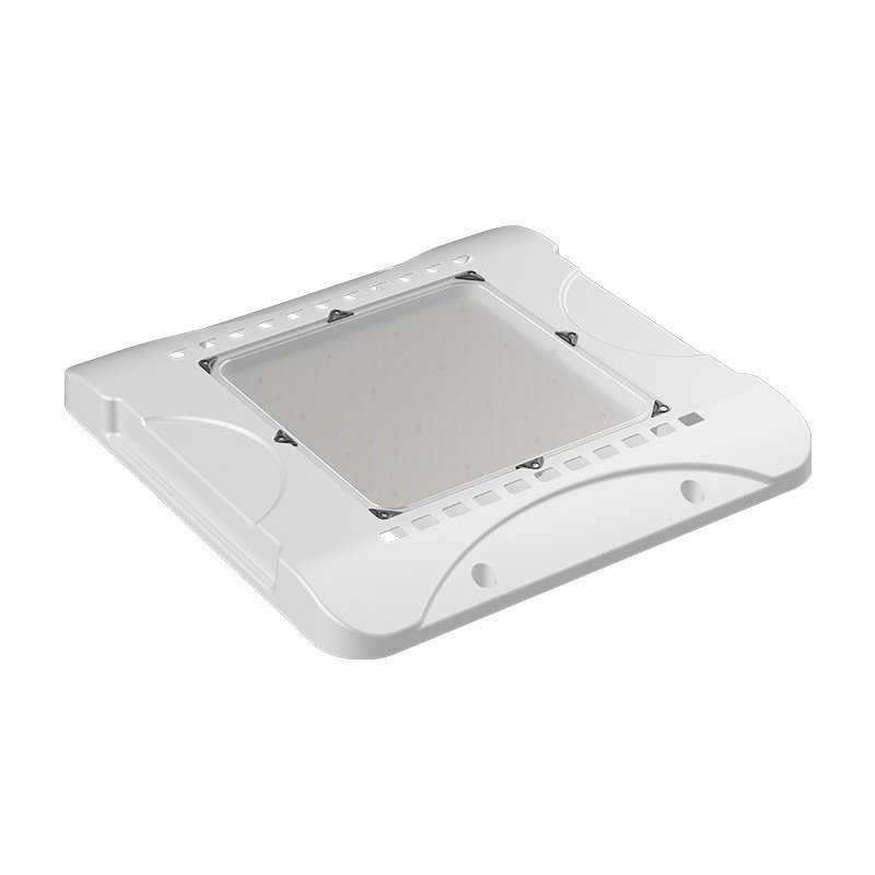 Outdoor Lighting High Lumen Output Petrol Station IP65 150W 6000K PF0.95 LED Canopy Light with Emergency Battery