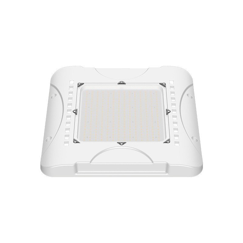 Outdoor Lighting High Lumen Output Petrol Station IP65 150W 6000K PF0.95 LED Canopy Light with Emergency Battery