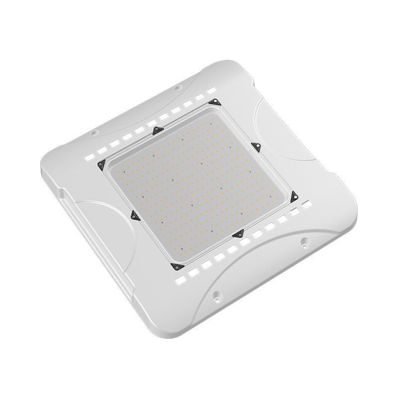 Outdoor Lighting High Lumen Output Petrol Station IP65 150W 6000K PF0.95 LED Canopy Light with Emergency Battery