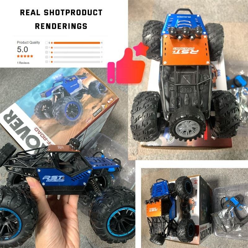 AiJH 2.4G Rc Climbing Car Diecast Rock Crawler RC Truck Alloy Racing Vehicle Toy Off Road Remote Control Car
