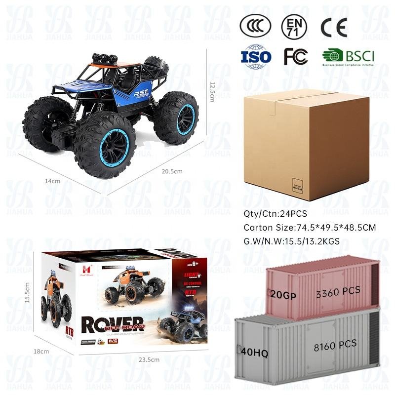 AiJH 2.4G Rc Climbing Car Diecast Rock Crawler RC Truck Alloy Racing Vehicle Toy Off Road Remote Control Car