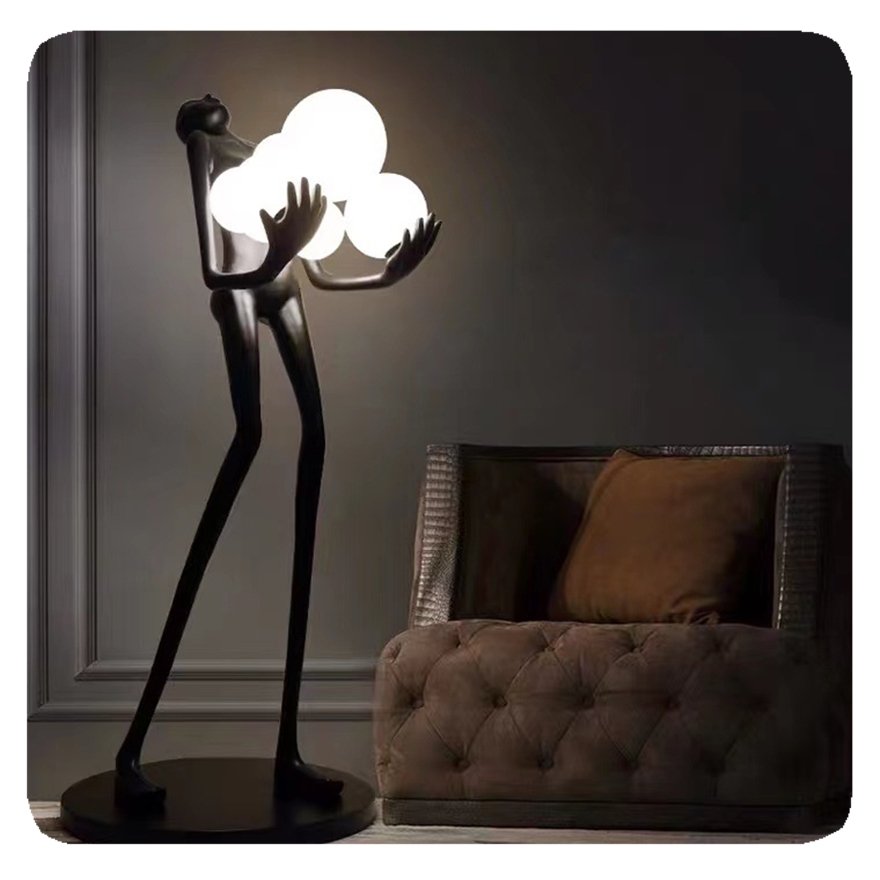 NEW Hotel Nordic Living Room Corner Resin Sculpture Light Designer Modern Minimalist Art Decoration Standing Led Floor Lamp