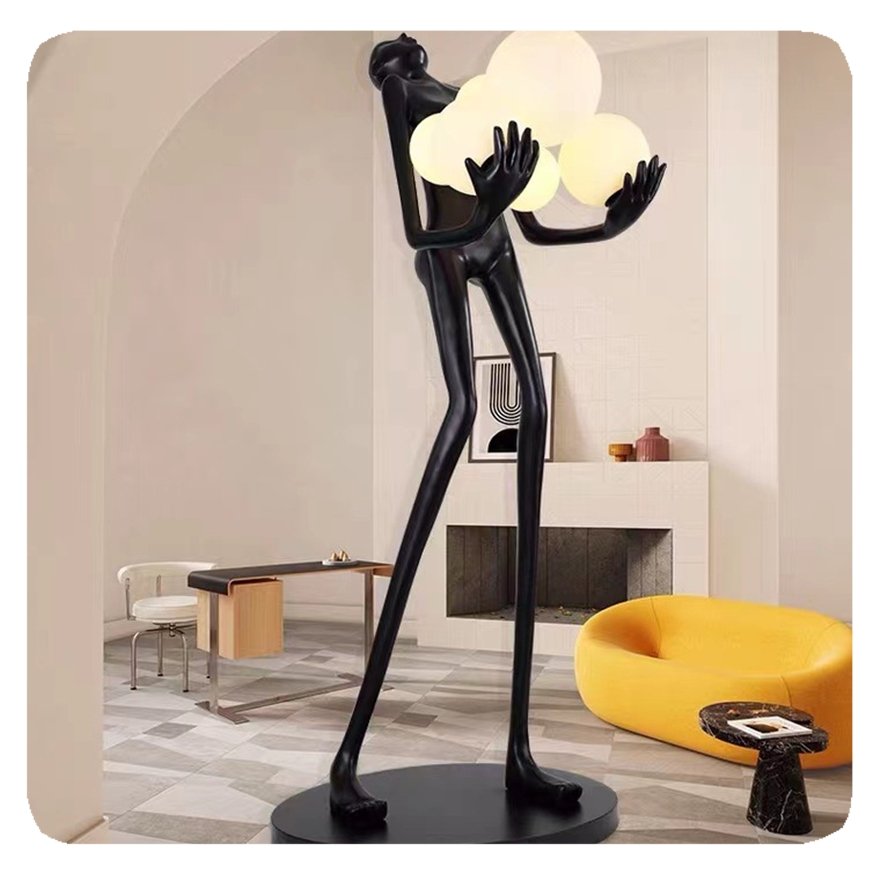 NEW Hotel Nordic Living Room Corner Resin Sculpture Light Designer Modern Minimalist Art Decoration Standing Led Floor Lamp
