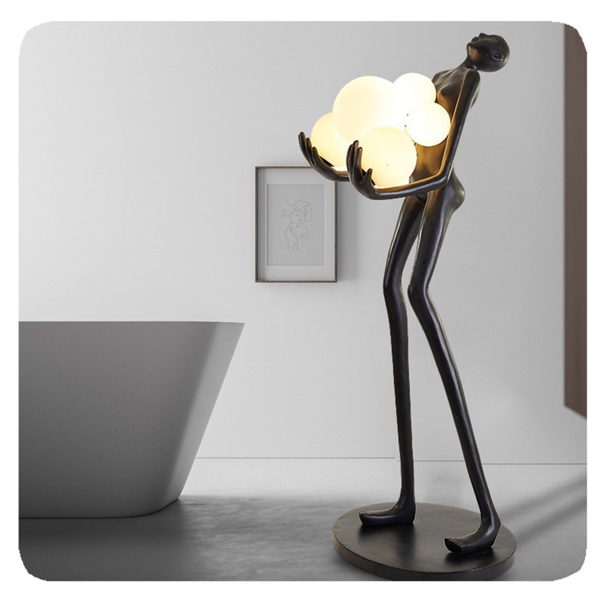 NEW Hotel Nordic Living Room Corner Resin Sculpture Light Designer Modern Minimalist Art Decoration Standing Led Floor Lamp