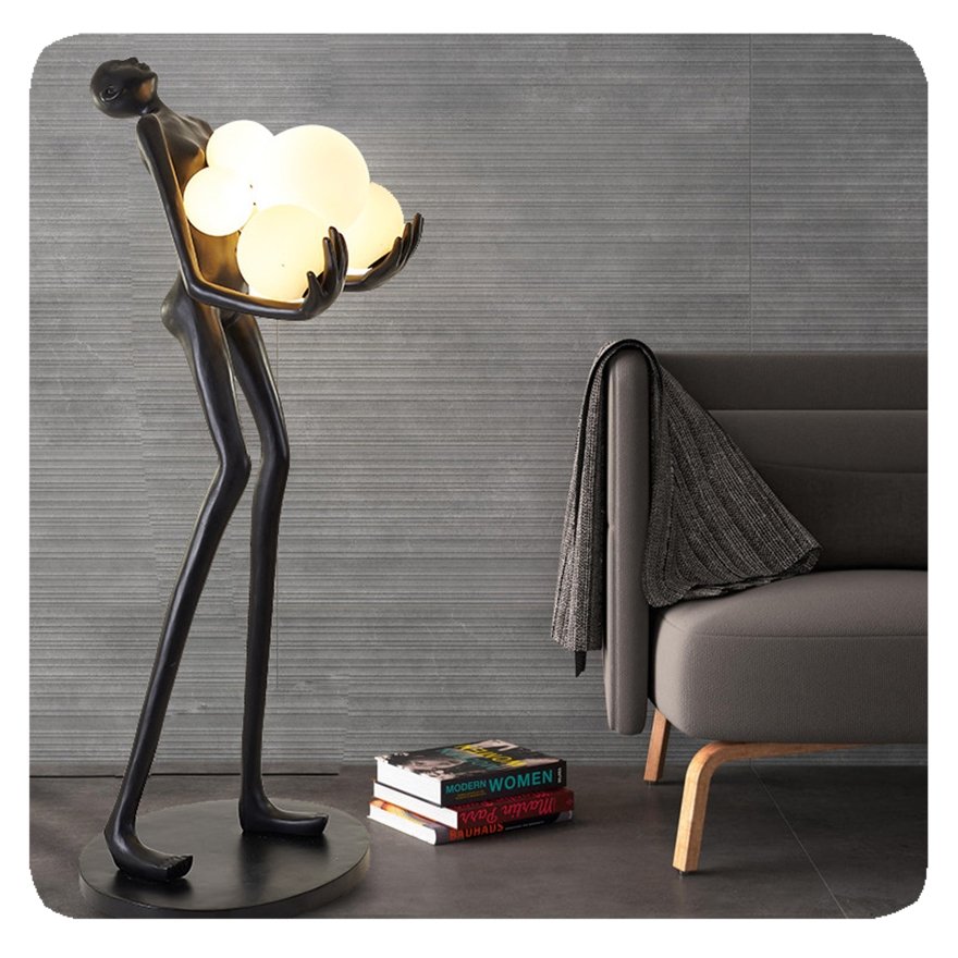 NEW Hotel Nordic Living Room Corner Resin Sculpture Light Designer Modern Minimalist Art Decoration Standing Led Floor Lamp