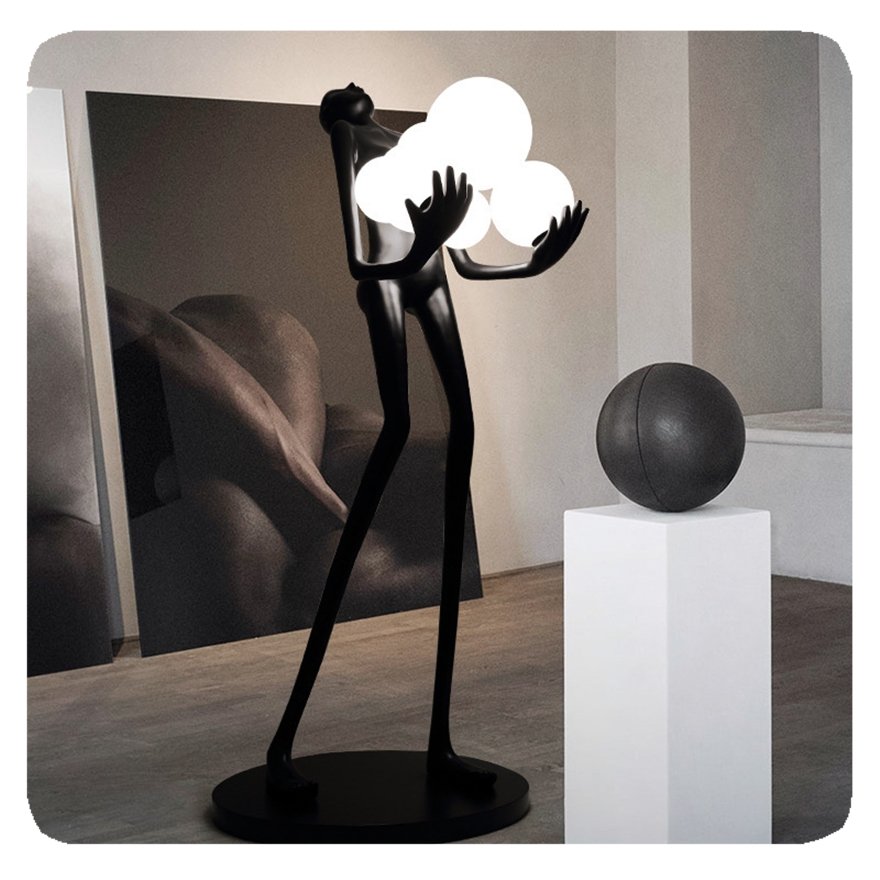 NEW Hotel Nordic Living Room Corner Resin Sculpture Light Designer Modern Minimalist Art Decoration Standing Led Floor Lamp