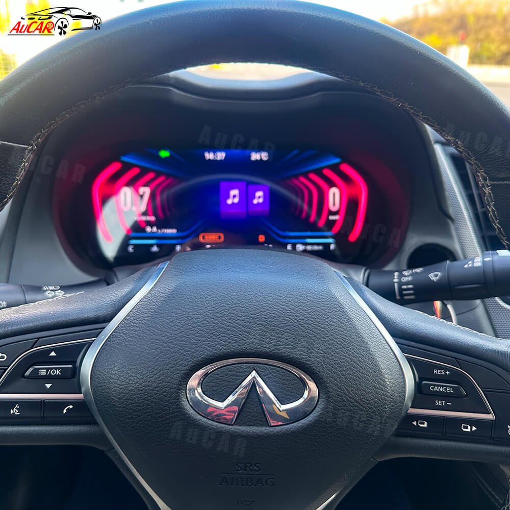 AuCAR 12.3'' Linux Instrument Cluster for Infiniti Q50 Q60 2014-2019 LCD Digital Cluster Virtual Cockpit Instrument Meter Screen