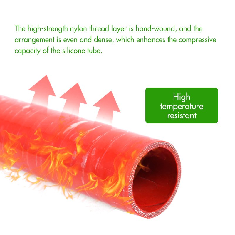 4 ply Straight Silicone Meter Coolant Hose Custom Cutting & Moulding Available Sizes 6mm/8/10/12/14/16mm