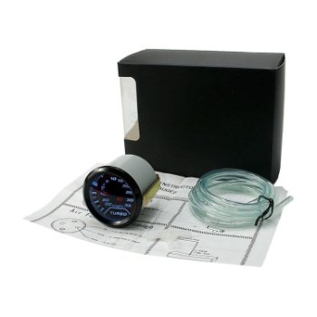 LR AUTO 12V 2 "inch 52mm Automobile Instrument Racing Instrument Refitted LED Display Turbocharger Pressure Gauge Smoke
