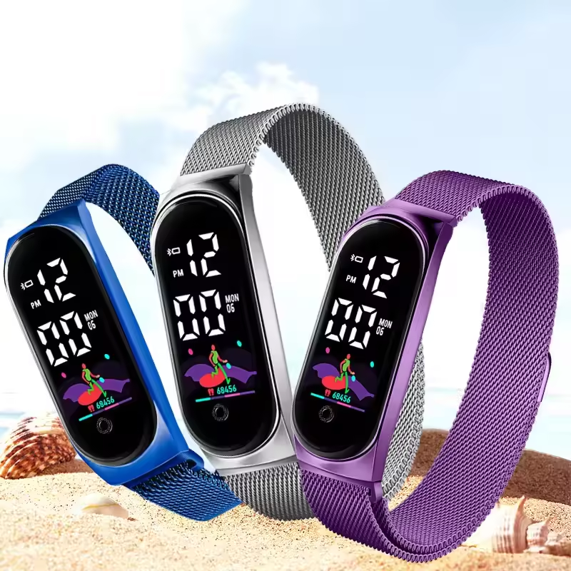 Fashion Sports Watch Waterproof Luminous Kids Digital Watch Touch Screen Electronic LED Watch