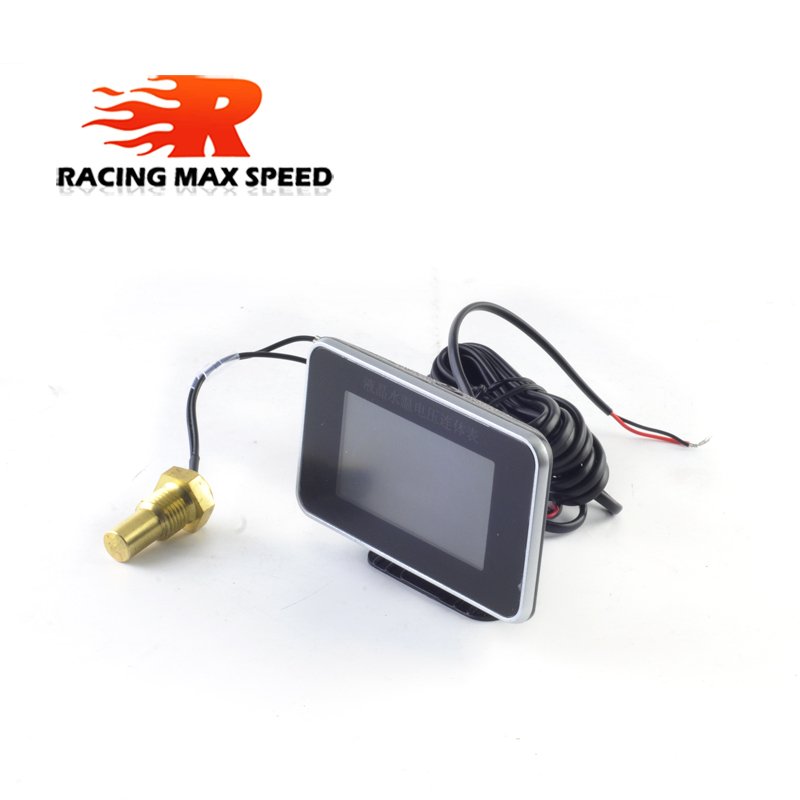 2 Functions Universal 12v/24v Truck Car Voltmeter Gauge + Water Temperature Gauge Set Meter Sensor Oil Pressure Indicator