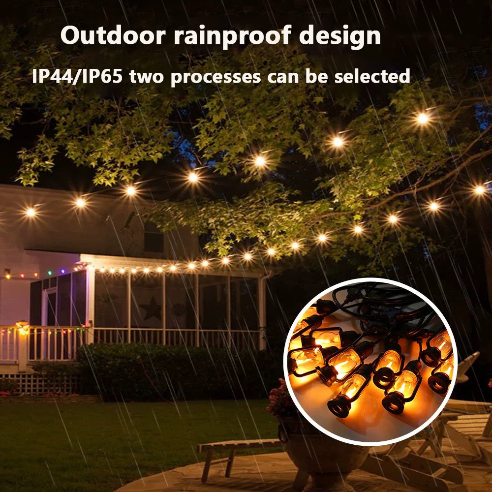 Outdoor Retro Kerosene Lamp Holiday Atmosphere Light Waterproof Camping Tent Ceiling Decoration LED Light String