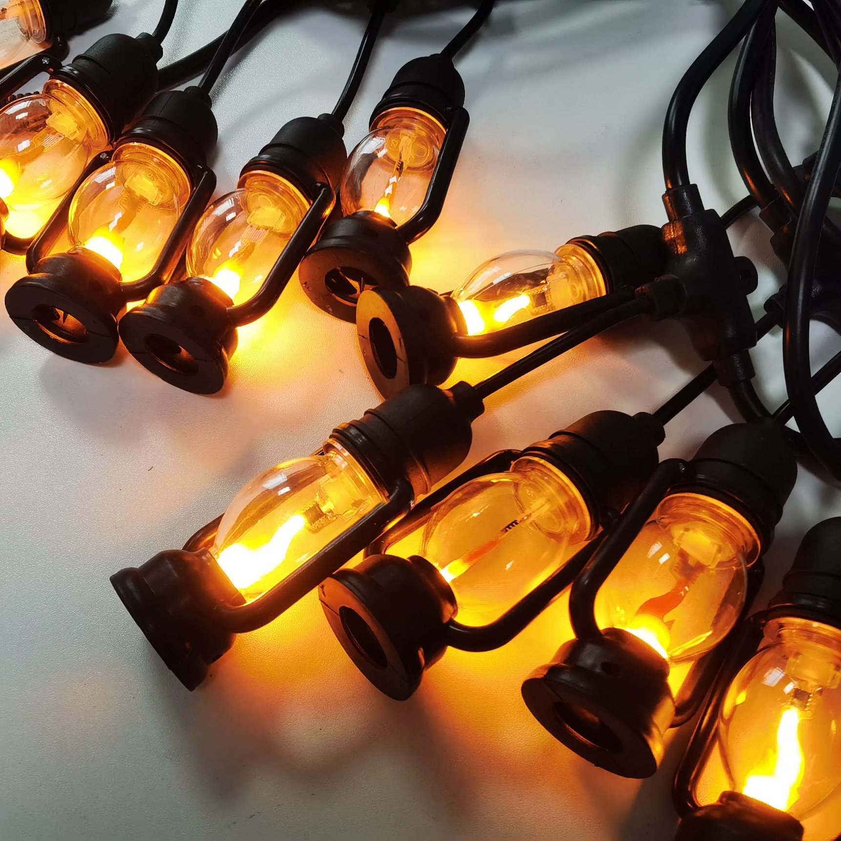 Outdoor Retro Kerosene Lamp Holiday Atmosphere Light Waterproof Camping Tent Ceiling Decoration LED Light String