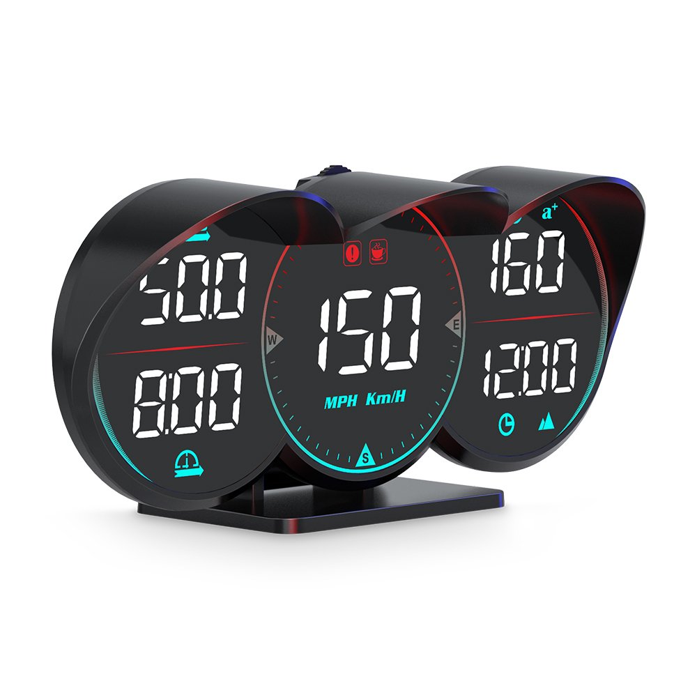 High Quality Head up Display GPS Smart Gauge HUD G17 Colorful Led Speedometer for All Cars GPS + Beidou Chip