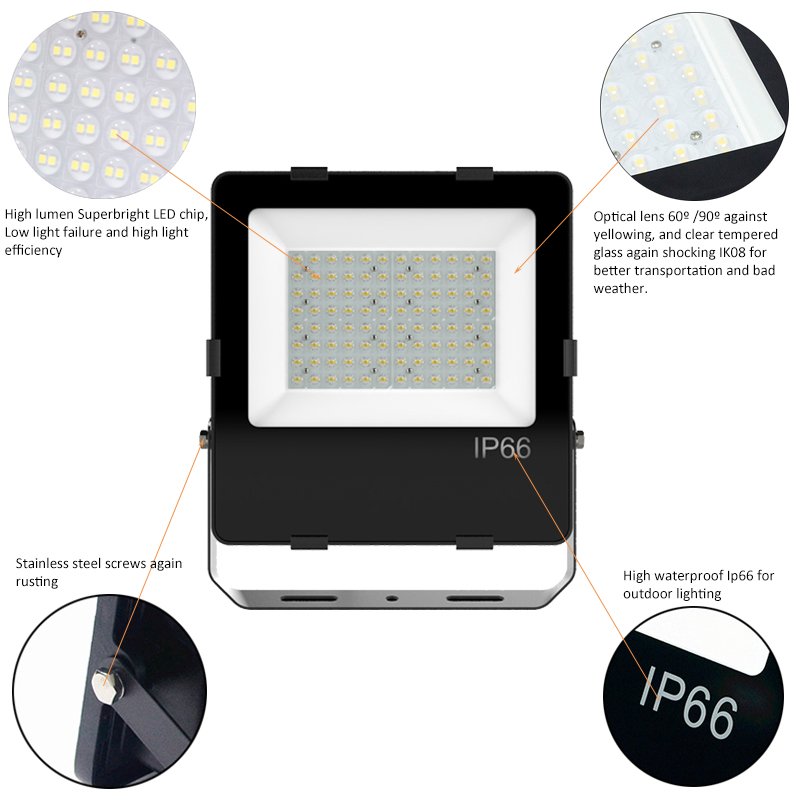5 Years Warranty Stadium Basketball Court Floodlight Spotlight Led 30w 50w 150w 200w 300w 400w 500w Flood Light Led Outdoor IP66
