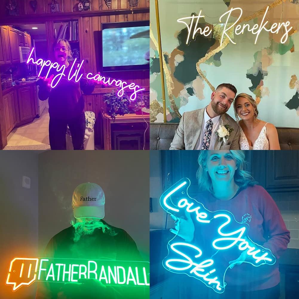 Custom LED Neon Sign Personalized Neon Sign for Wall Decor for Wedding Birthday Party Bar Logo Neon Name
