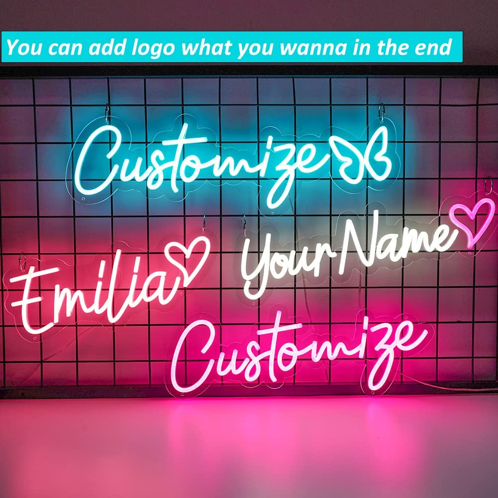 Custom LED Neon Sign Personalized Neon Sign for Wall Decor for Wedding Birthday Party Bar Logo Neon Name
