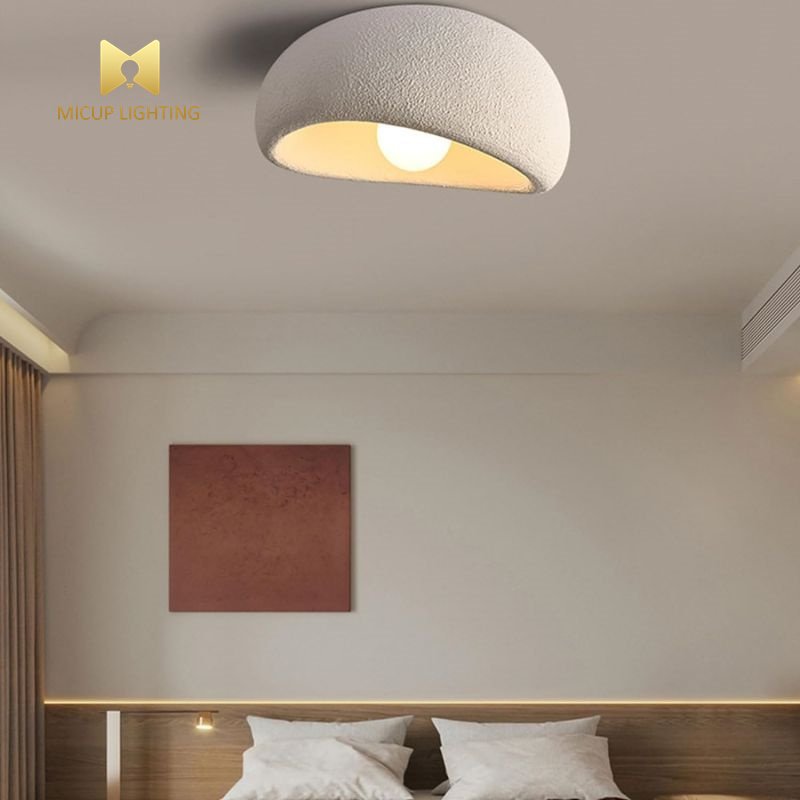 Nordic Simple Wabi-Sabi Style Designer LED Home Decoration Ceiling Light for Bedroom Living Room