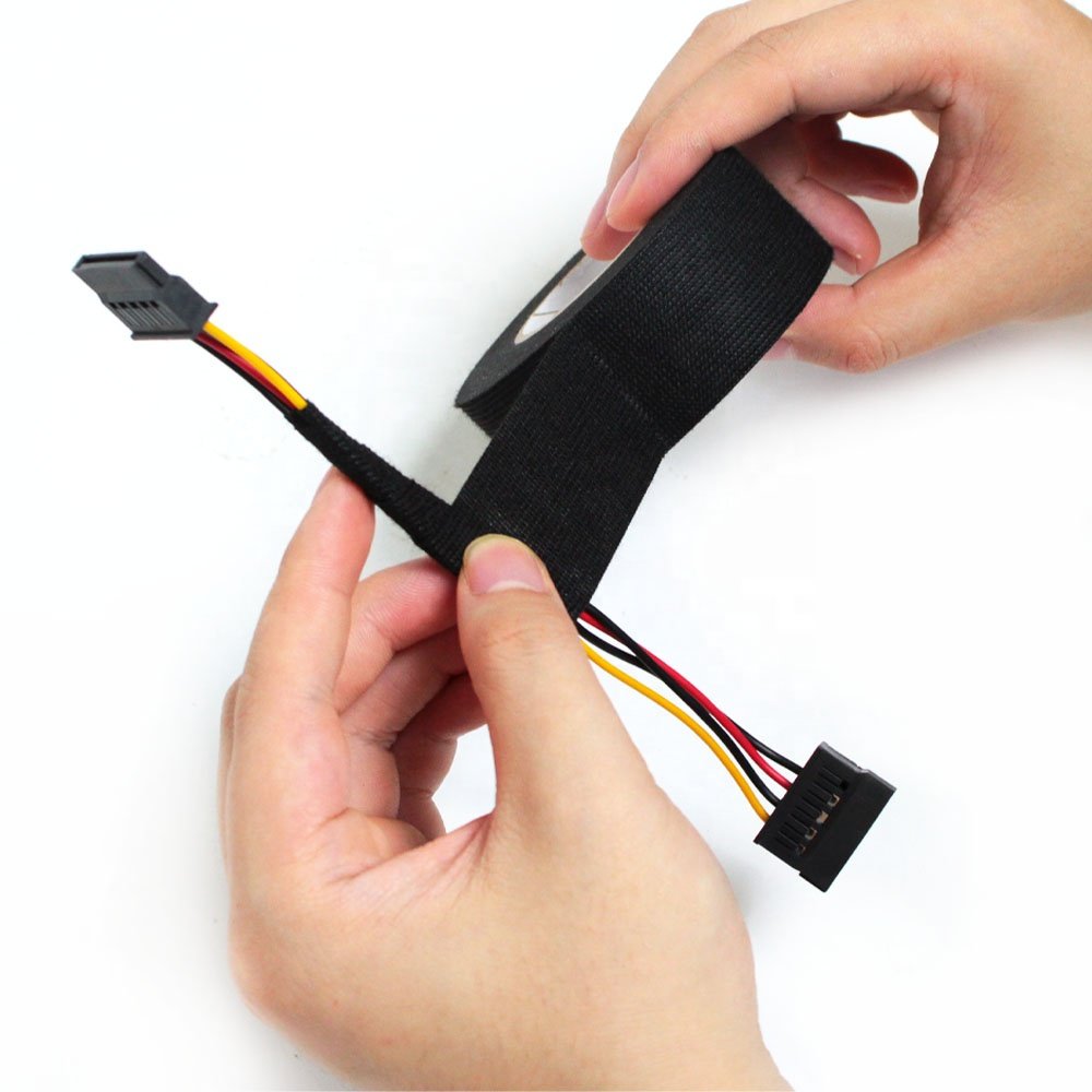 2- Flame Retardant Fleece Fabric Flannel Cloth Auto Car Engine Wiring Wrapping Automotive Wire Harness Self Adhesive Tape