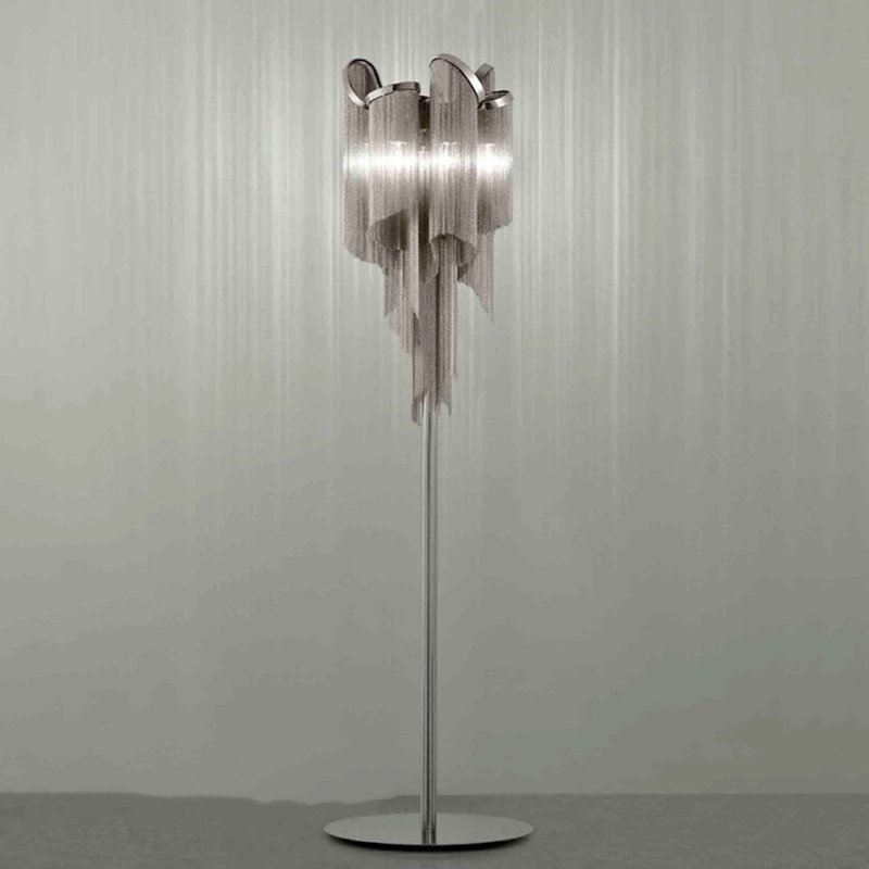 Italy Design Custom Made Large Long Metal Chandelier Duplex Building Living Room Villa Hall Hotel Project Tassel Chandelier