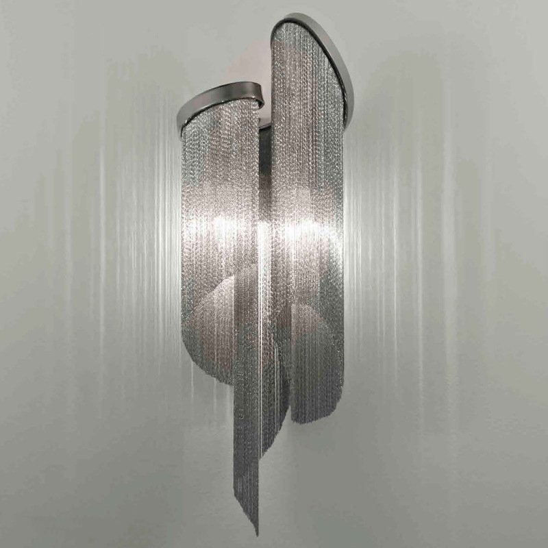 Italy Design Custom Made Large Long Metal Chandelier Duplex Building Living Room Villa Hall Hotel Project Tassel Chandelier