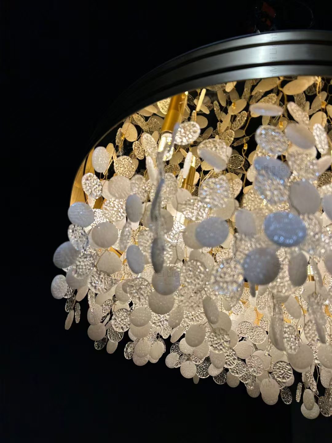 Modern Tree Branch Gold Farmhouse Chandeliers Bedroom Glass Round Lamp Luxury Art Deco Pendant Light for Living Room
