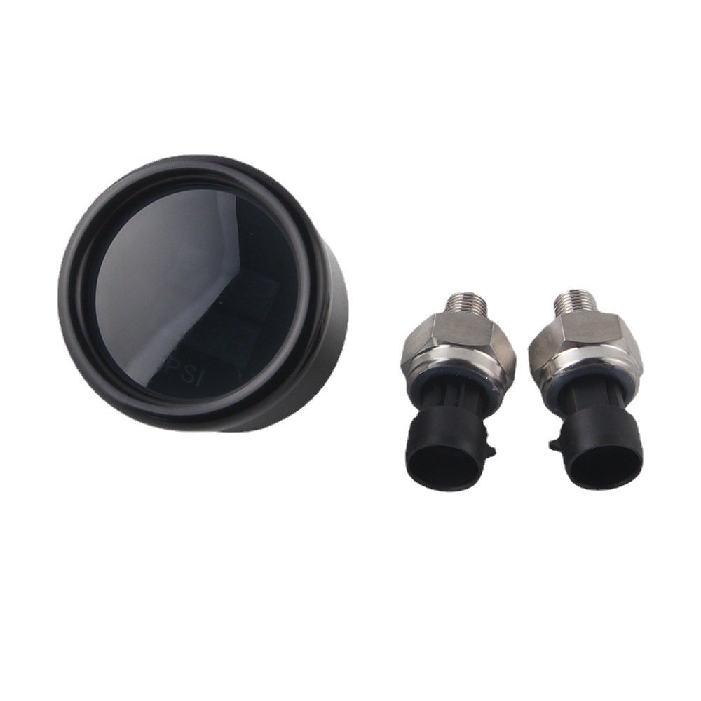 Car Digital Dual Display Air Pressure Gauge LED Digital Boost Water Temp Oil Meter Fuel Pressure Air Fuel Ratio Gauge