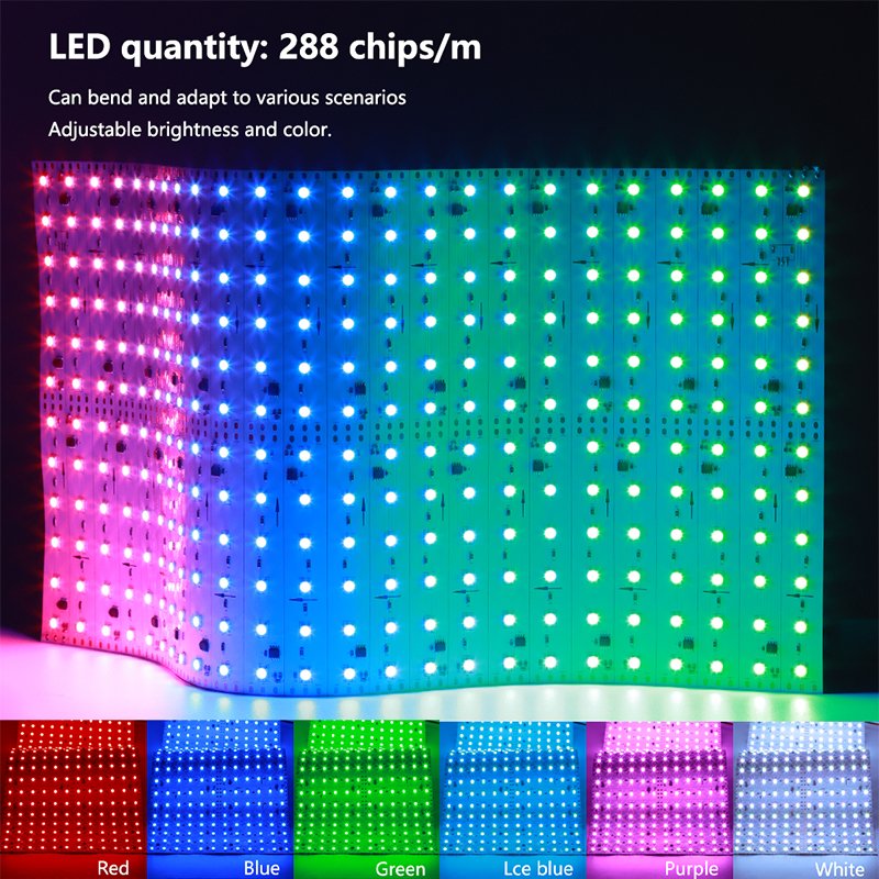 Flexible METALUX LED Light Sheet Auto Color Rendering 3000K/4000K/6000K CCT/RGBW/RGB+CCT Nature Stone LED Backlight Lighting