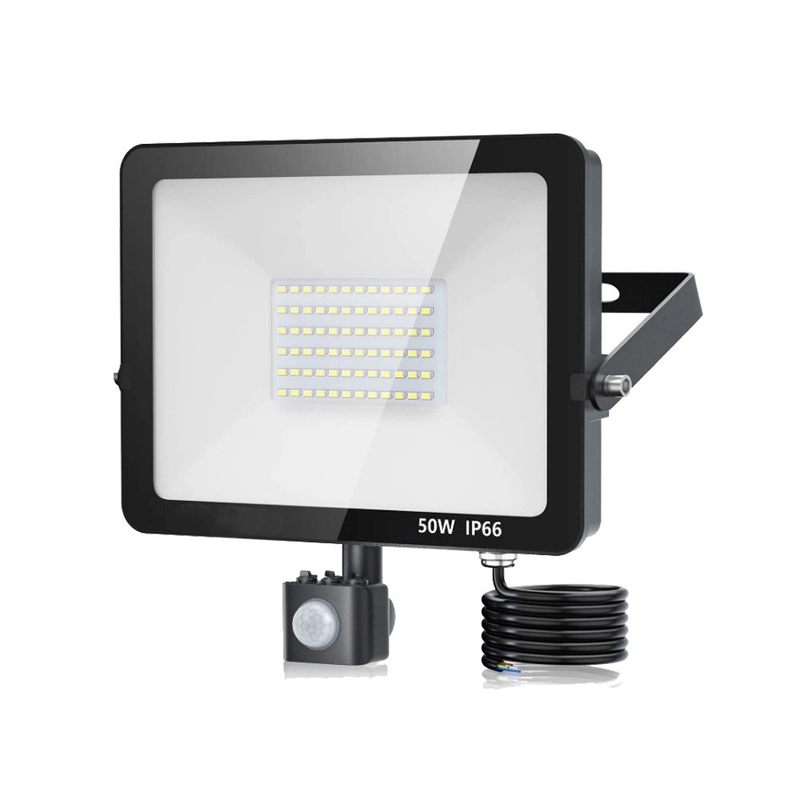 Manufacturer IP66 Wireless PIR Sensor LED Security Light Die-Casting 20W 30W 50W 100W Outdoor Flood Light Aluminum Glass Garden