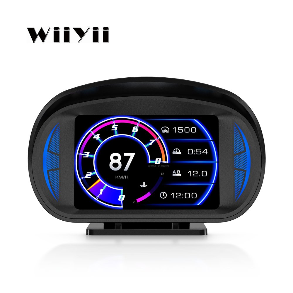 WiiYii Factory Direct 2025 Car OBD2 Gauge P2 Diagnostic Tool GPS Slope Meter Fast Refresh Rate HUD Auto Meter
