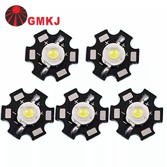 GMKJ White Color Epileds Epistar Bridgelux Chip 1W 3W High Power Led Star Heat Sink Pcb