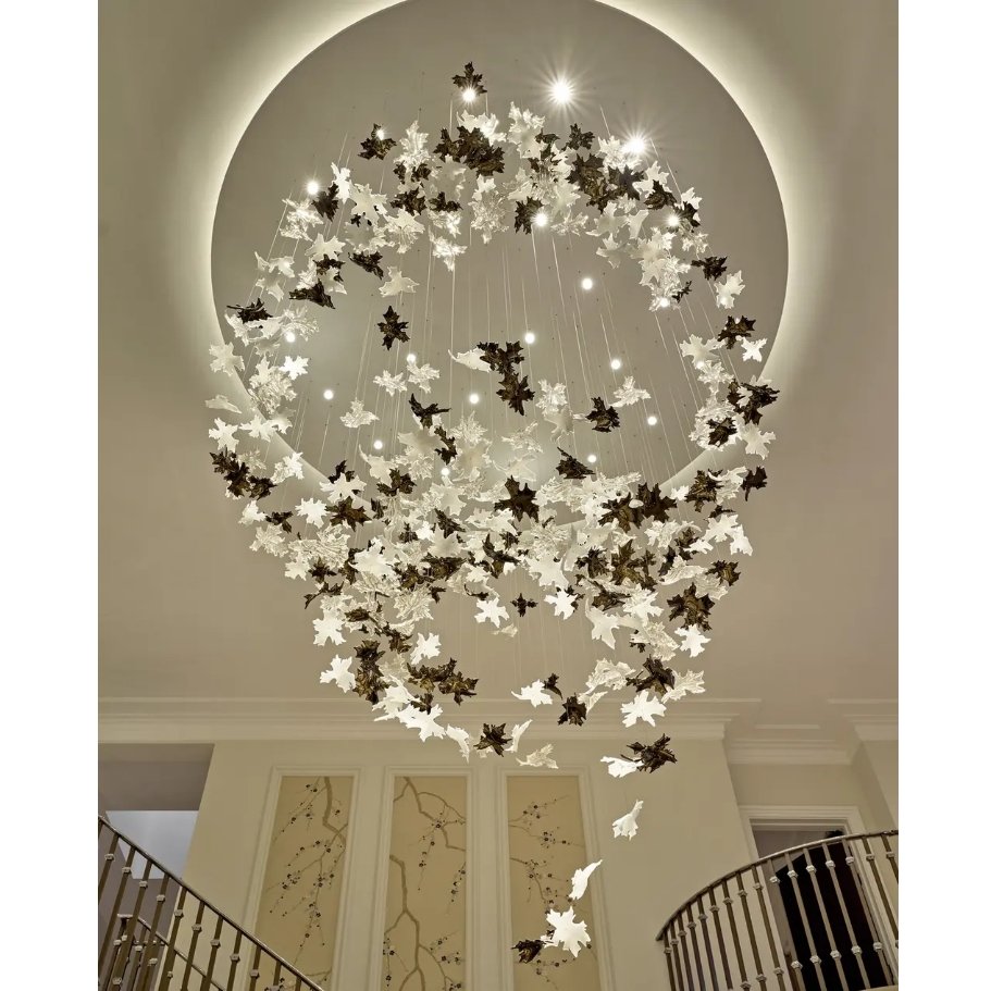 Bar Hotel Home Decorative Chandelier Hanging Lamp Black Gold Large Chandeliers for High Ceilings