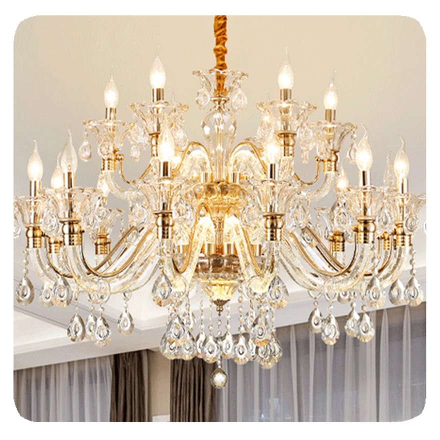 Liangte Luxury K9 French Empire Crystal Chandelier Lighting Decoration Manufacture Silver LED Glass NEW Classic Living Room 20