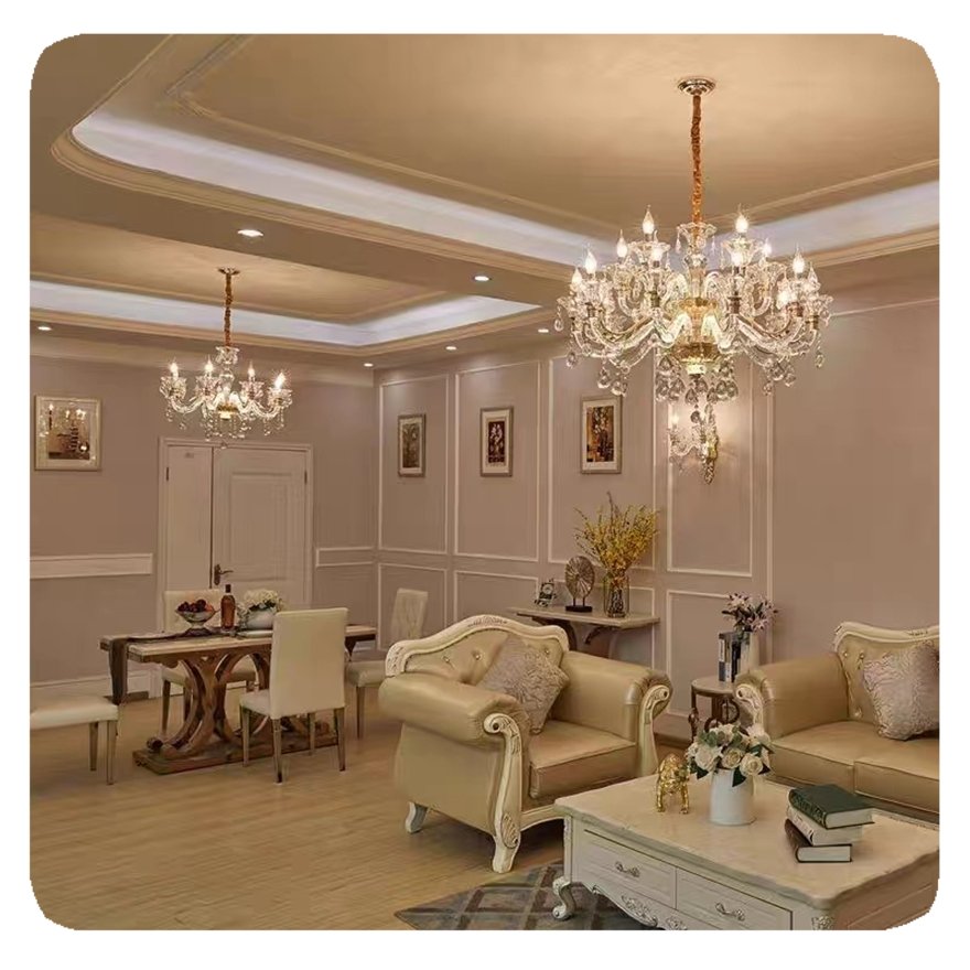 Liangte Luxury K9 French Empire Crystal Chandelier Lighting Decoration Manufacture Silver LED Glass NEW Classic Living Room 20