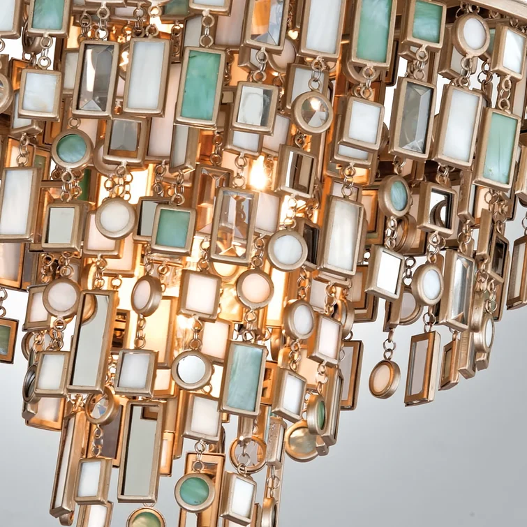 Modern Design Tiffany Creative Agate Luxury Pendant Lighting Living Room Chandelier Project Large Hotel Lobby Project Chandelier