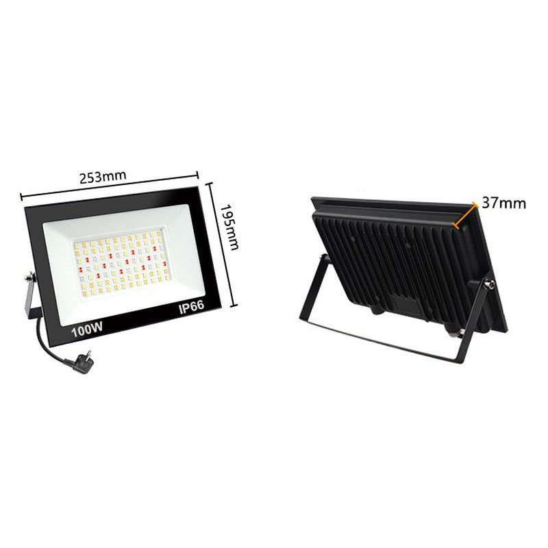LED Flood Light 100W Equivalent RGB Color Changing Outdoor Smart Floodlights With App Control Timing IP66 Waterproof Flood Light