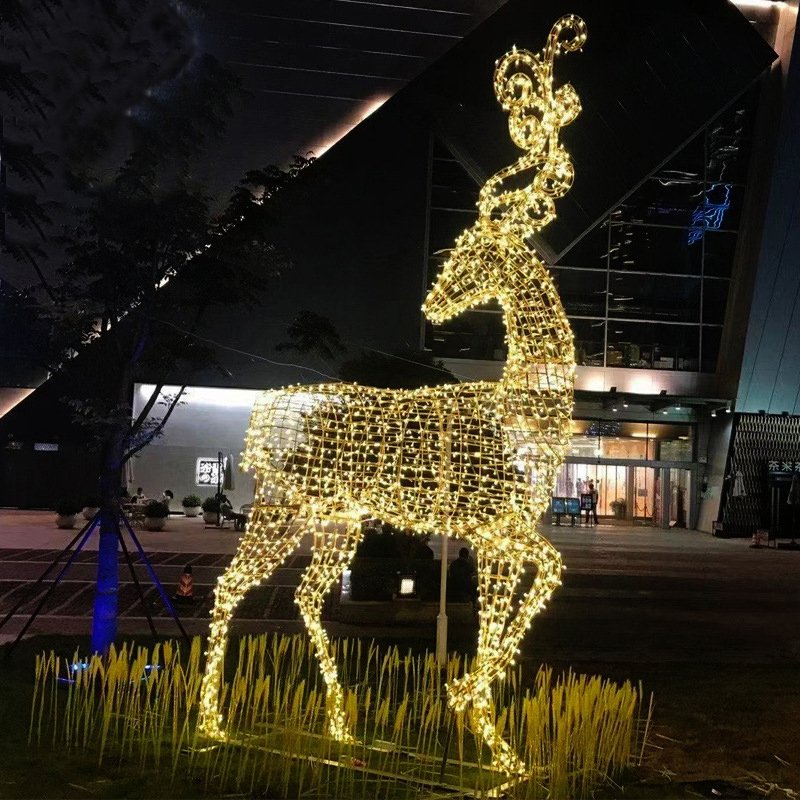 Christmas Pattern Lights Outdoor Christmas Deer unicorn Decoration DMX RGB LED Pattern Lights