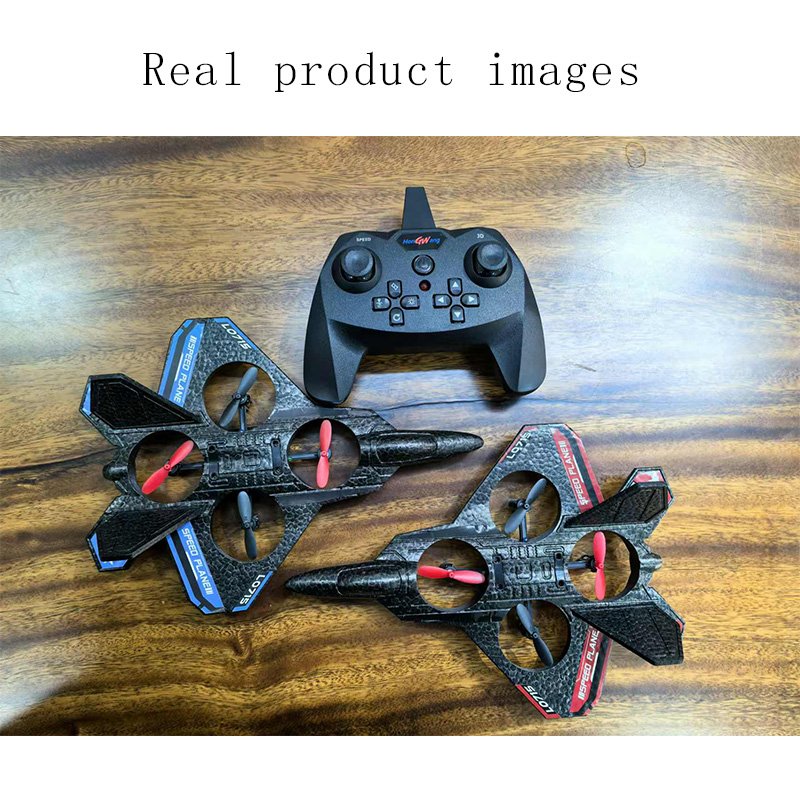 AiJH 6-Axis Gyro Foam Rc Plane 360 Flip Remote Control Helicopter Fighter Jet With Light Auto Hovering RC Plane Toys