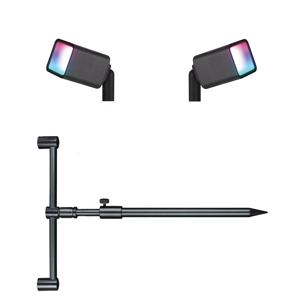 12W Double-Head LED Landscape Light Color-Changing RGB Garden Light Waterproof Outdoor Tree Spotlight Aluminum Body IP65 Rating