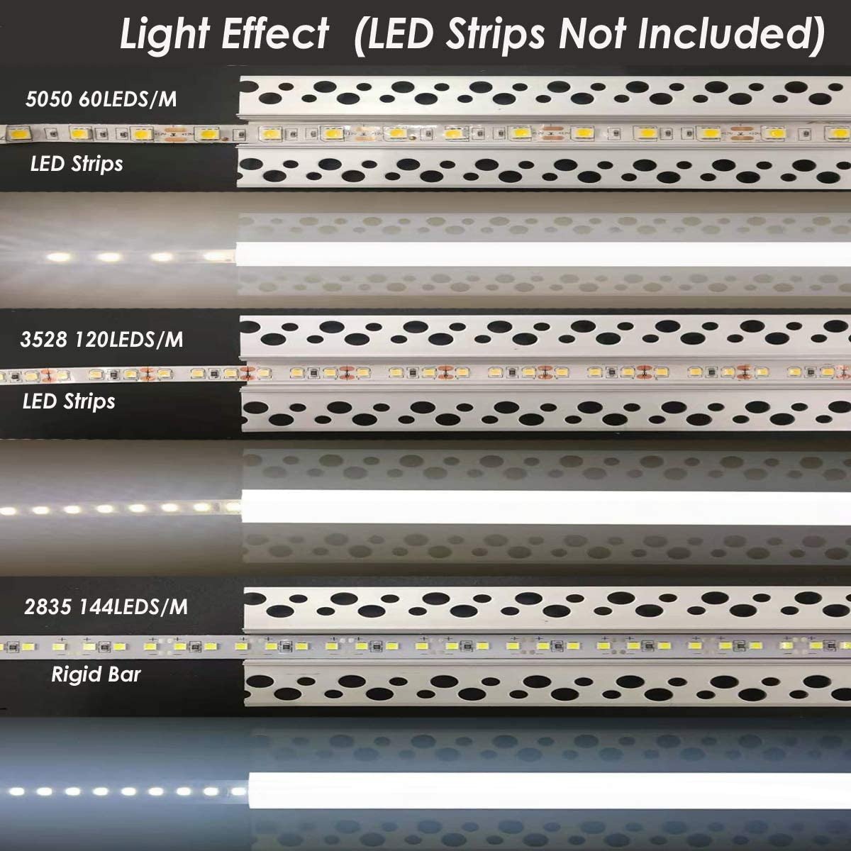 Aluminium Profile for LED Lighting Strip Recessed Aluminum Channel Diffuser Light LED Profile Led Light Strip