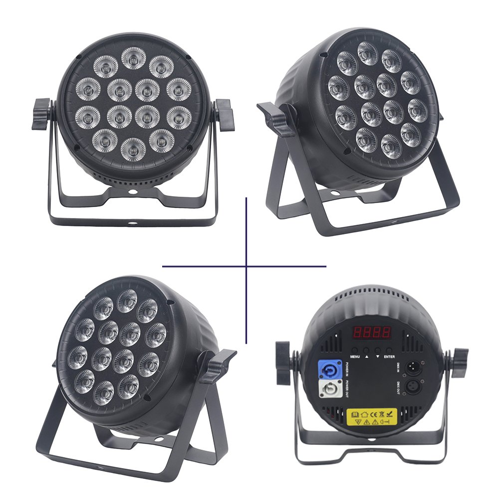 14x15w RGBW 4in1 Stage Light DMX Par LED Aluminum Wash Uplight Dj Disco Par Can Night Club Lights Par Light for Wedding Party