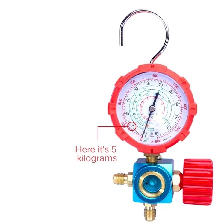 Single Manifold Gauge One Way Pressure R410a Manifold Set Hvac Tools air Conditioning Refrigerant R410A R134A Pressure Gauges