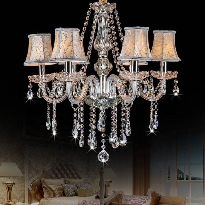 Round Large Gold K9 Wedding Chandeliers Decorative Pendant Lights Modern Luxury Crystal Chandelier