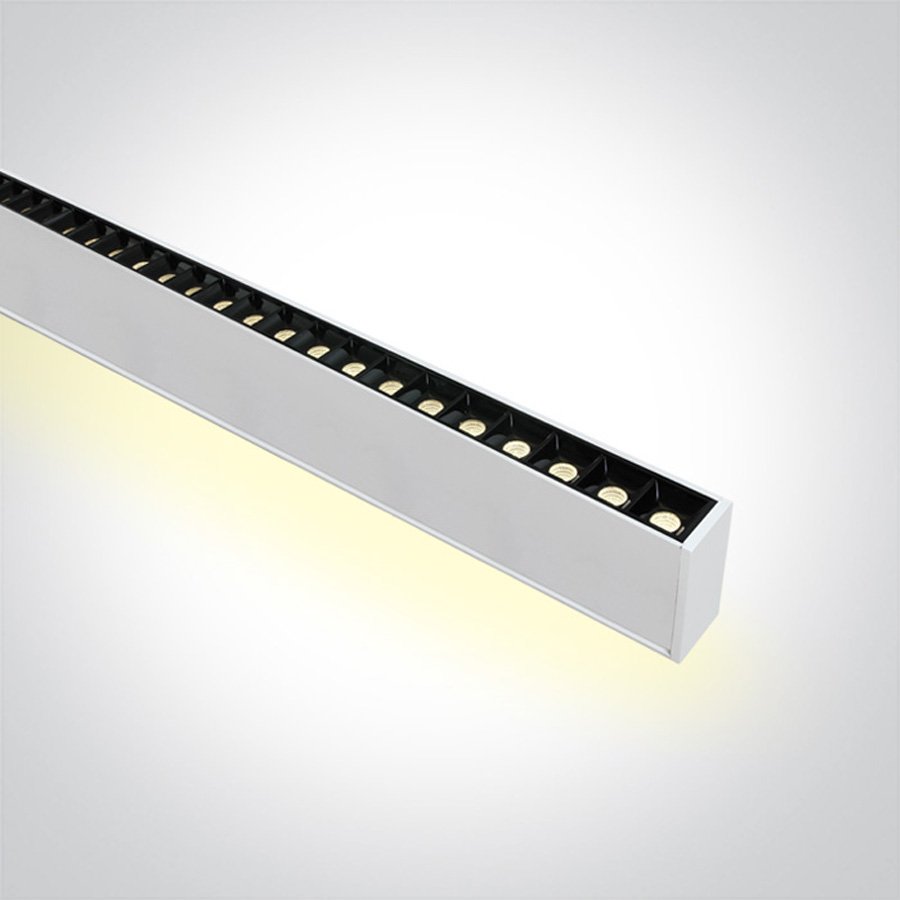 Direct-indirect Lighting Suspended LED Linear Profile Light With Black Housing