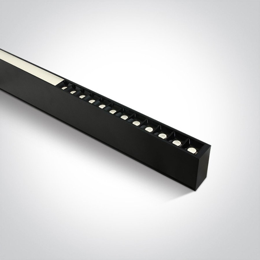 Direct-indirect Lighting Suspended LED Linear Profile Light With Black Housing
