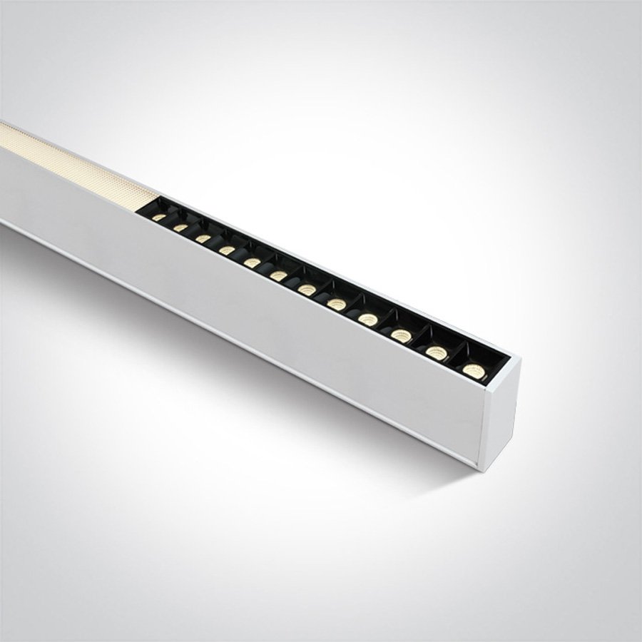 Direct-indirect Lighting Suspended LED Linear Profile Light With Black Housing