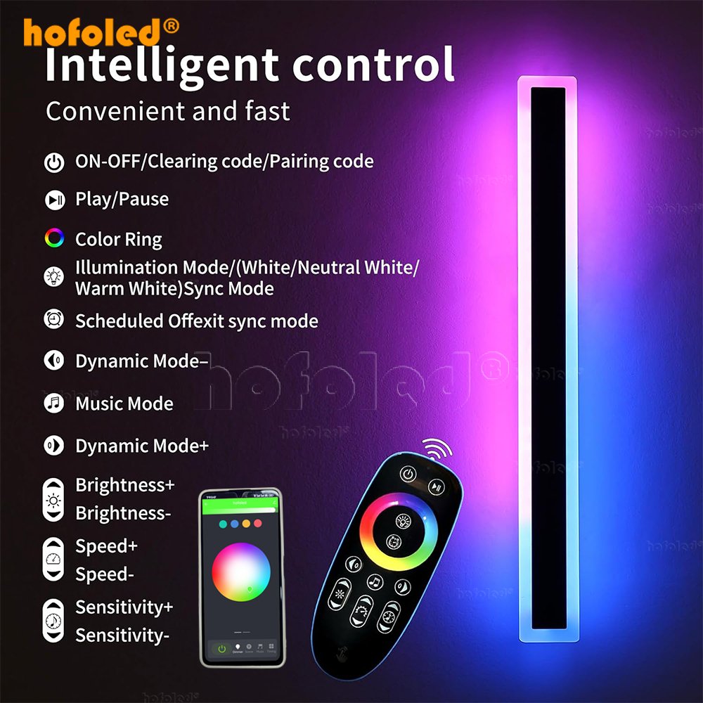 Tuya APP Controls Color Change Dimming Smarts Strip Linear Wall Lamp Garden Decorative Waterproof Outdoor Wall Mounted Lights