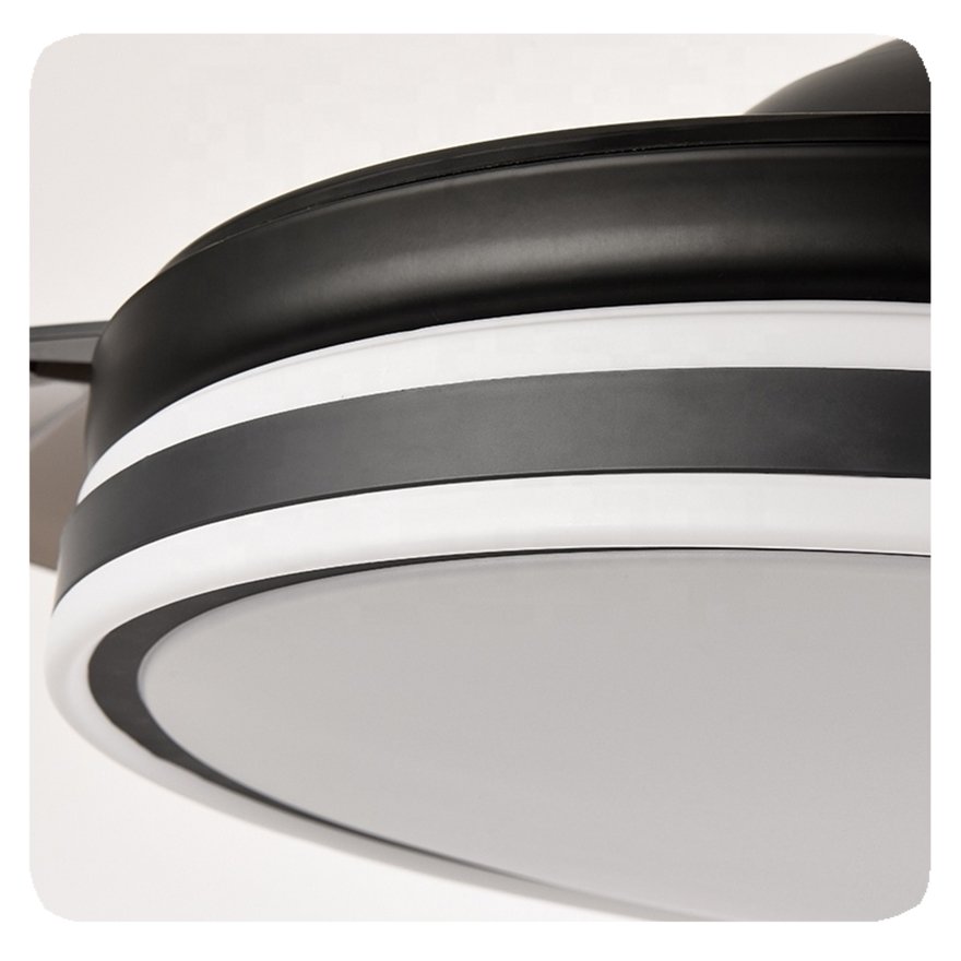 Custom NEW BAHE Ceiling Fan and Lights 42 Inch Retractable Folding Ventilador Techo Speaker